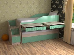 Двухъярусная кровать для двоих детей Дуэт-8 (ДМЗ). Двухъярусная кровать для двоих детей Дуэт-8 (ДМЗ).